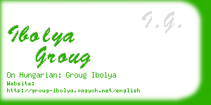 ibolya groug business card